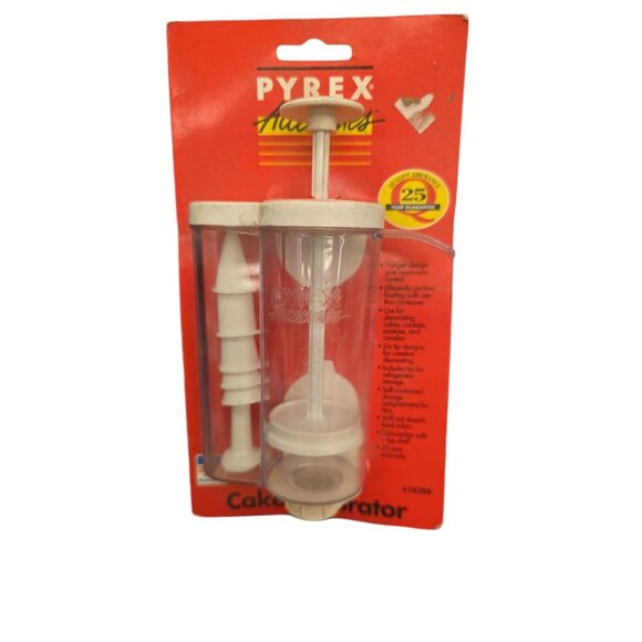 PYREX Accessories Cake Decorator Mini 6 TIPS 1995 #16386 New Vintage USA Made - Picture 1 of 8